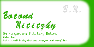 botond mititzky business card